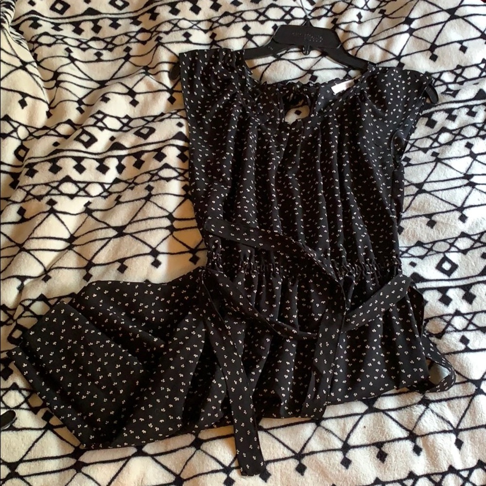 Tan flower print dress